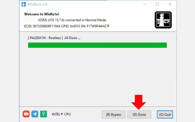 Click Done Button