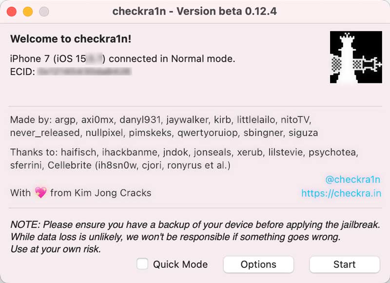 Jailbreak iPhone 7 Using Checkra1n on MAC