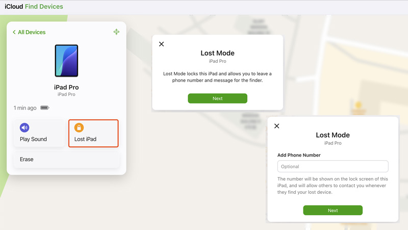 Lock iPad Screen Remotely iCloud Find My