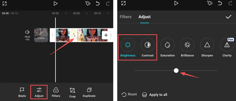 Brighten Video In Capcut