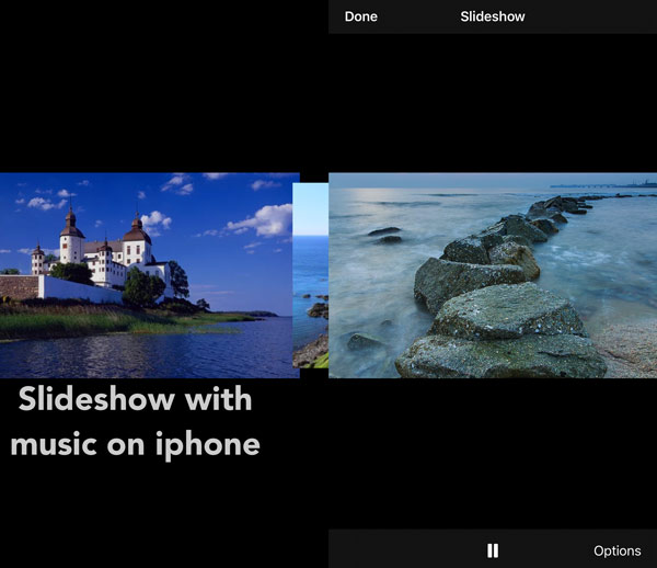 Create a slideshow on iPhone