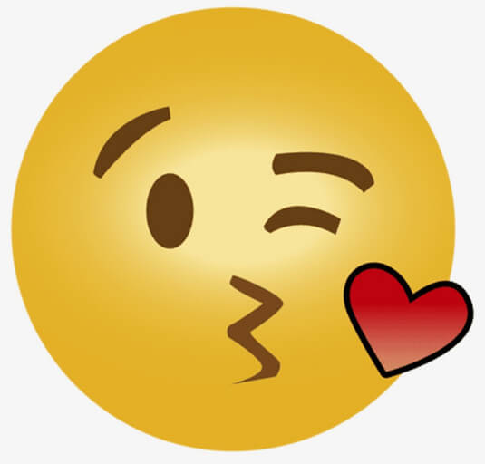 Emoji di bacio che soffia