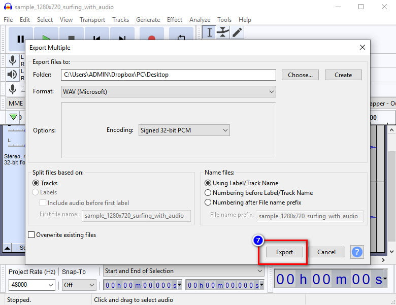 Export Low Audio Quality