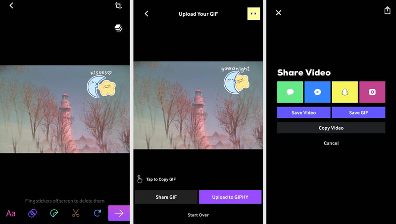 Készítsen GIF-et iPhone-on a Photos GIPHY alkalmazásból