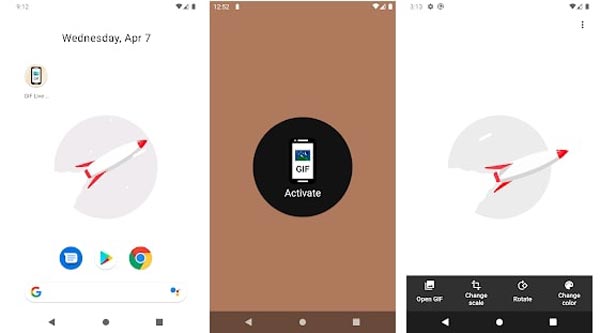 Stel gif in als achtergrond op Android