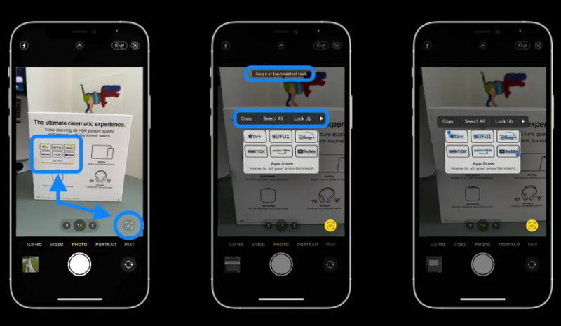 iPhone OCR 카메라 앱 라이브 텍스트
