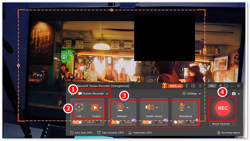 Nahrávání reakčních videí pomocí webové kamery