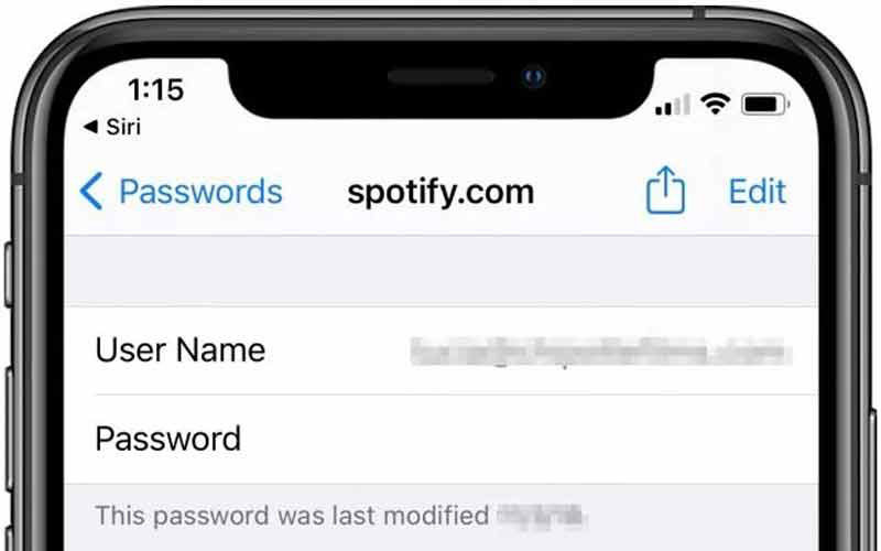 Manage Passwords Siri