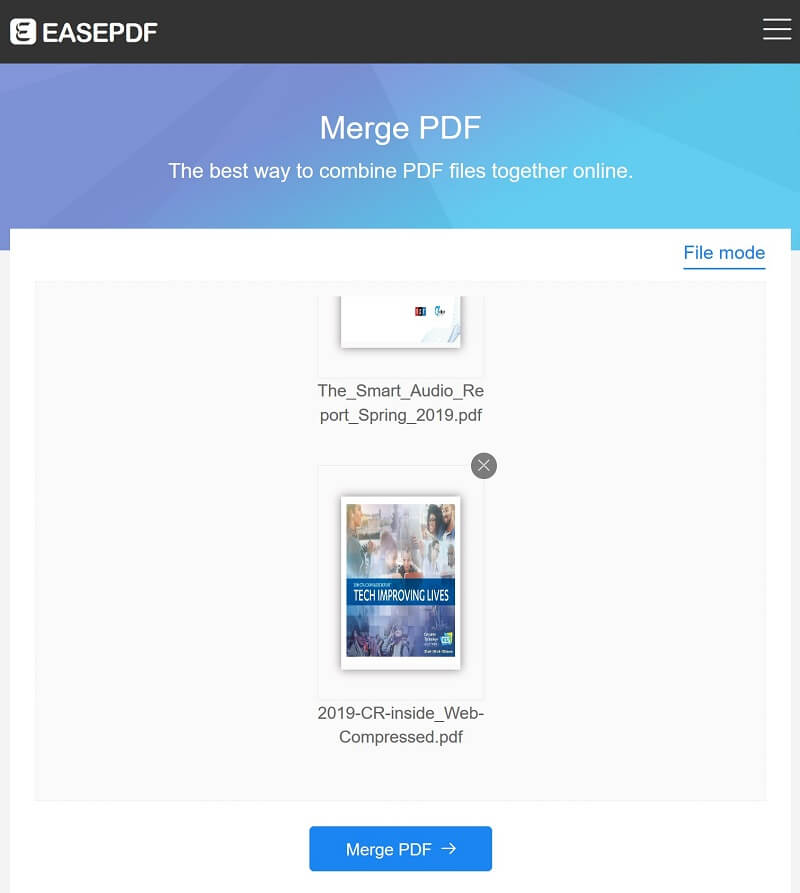 Merge pdf online