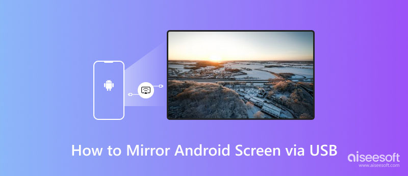 Speil Android-skjerm via USB