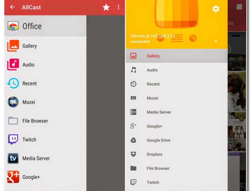 AllCast Mirror Android naar pc