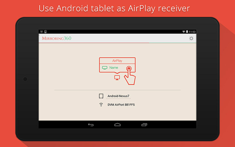 Spiegel iPhone naar Android Mirroring360 Airplay-ontvanger