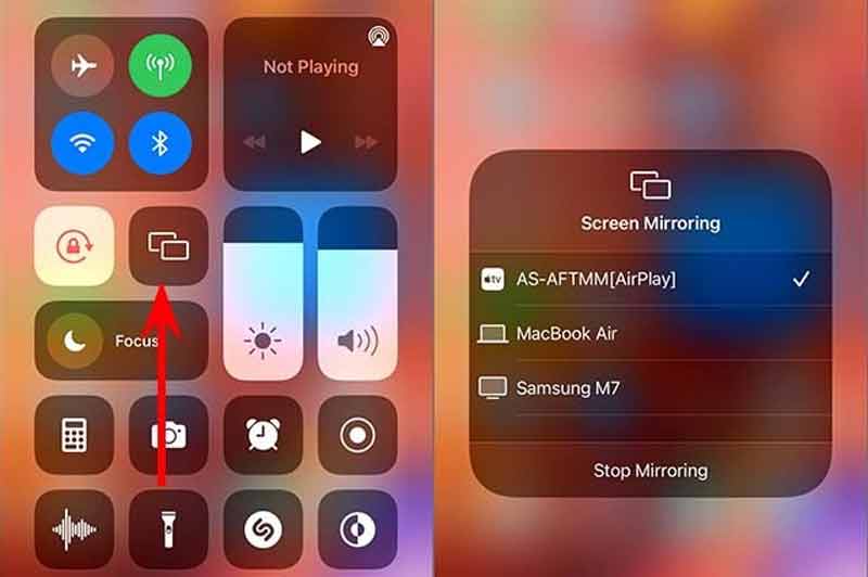 Uruchom Screen Mirroring z iPhone'a