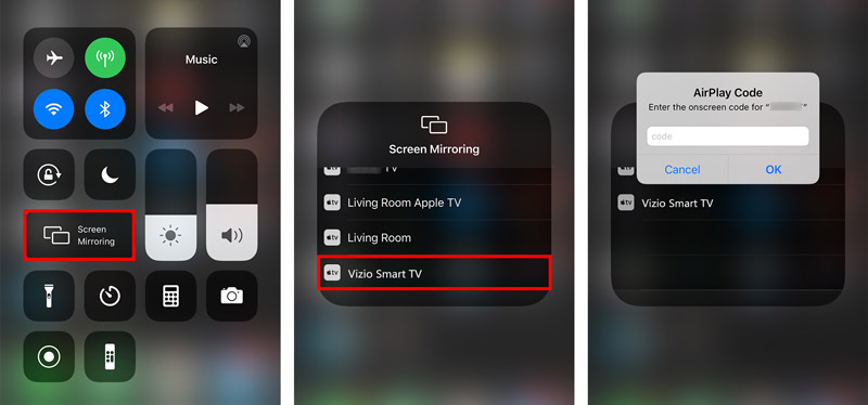 Зеркальное отображение iPhone на VIZIO TV AirPlay