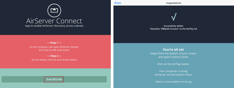 Spejl iPhone til Xbox One AirServer App