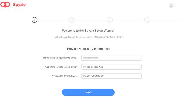 Spyzie Setup Wizard