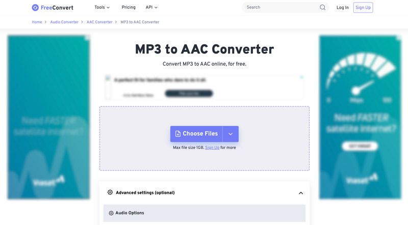 Converti gratuitamente MP3 in AAC in convertitore