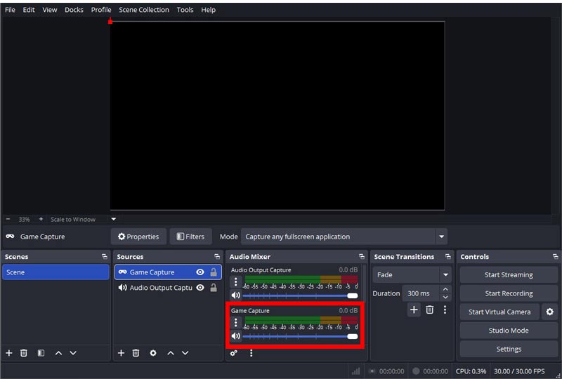 Confirm In Audio Mixer