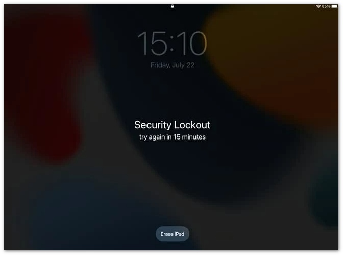 Erase iPad Security Lockout