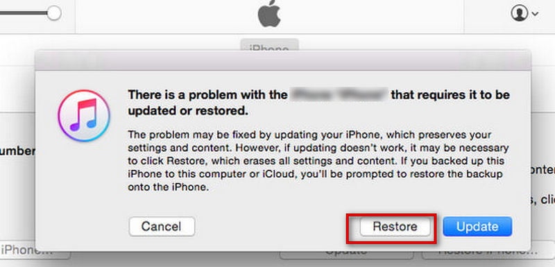 iPad Az iTunes visszaállítása