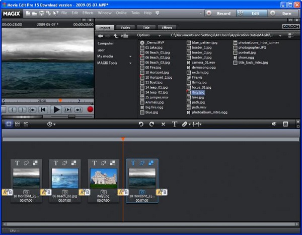 MAGIX Movie Maker中