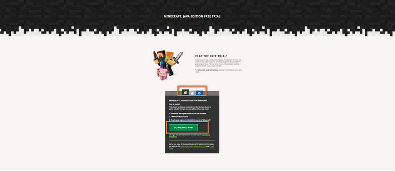 Minecraft Free Trial Java Edition