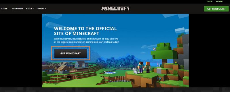 Официальный сайт Minecraft