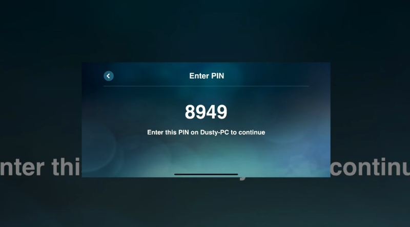 Το Steam Link δημιουργεί τον κωδικό PIN