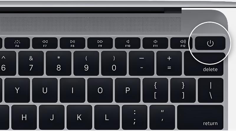強制 Mac 重新啟動按下電源按鈕