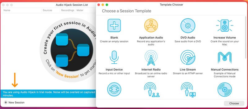 Audio Hijack Recording Templates