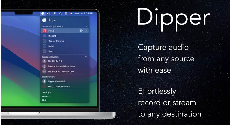 Blackhole Dipper Audio Capture