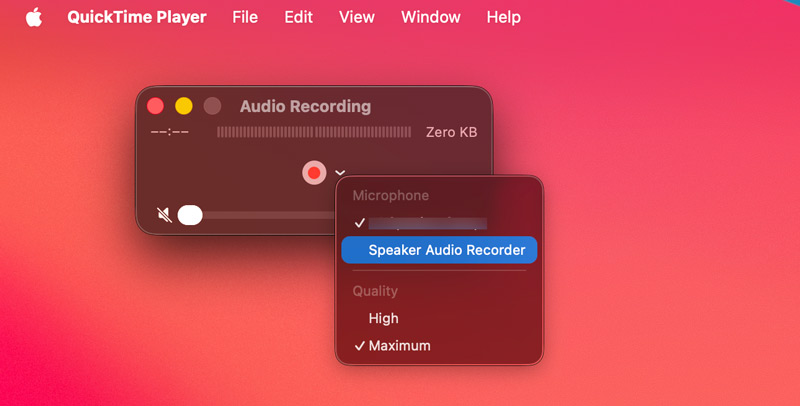 Quicktime Microphone Quality Settings