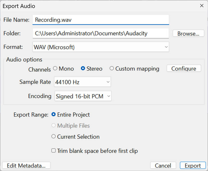 Export Recorded Discord Recording