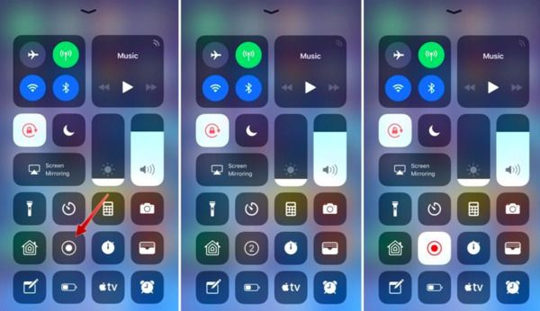 Doğrudan iOS 11'de ekran kaydı