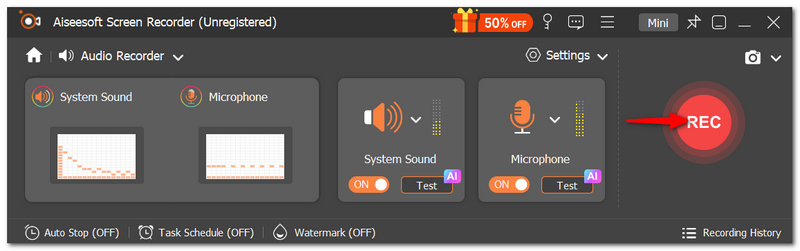 Click Rec Button