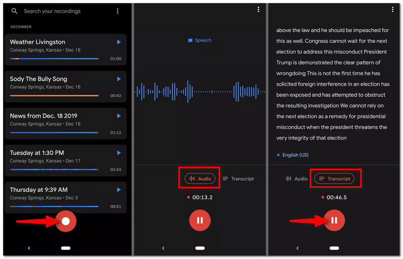Record Sound On Google Recorder Pixel
