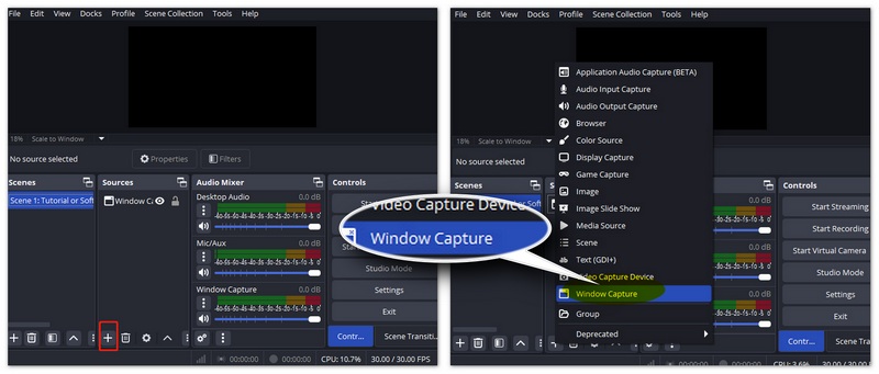 OBS Studio Windows 捕获