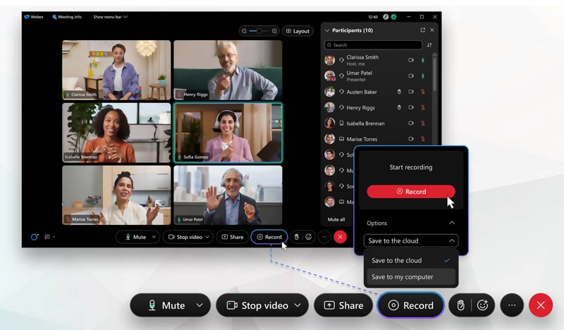 Record Webex Meeting As A Host