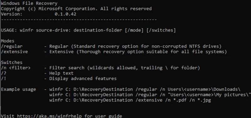 Windows File Recovery