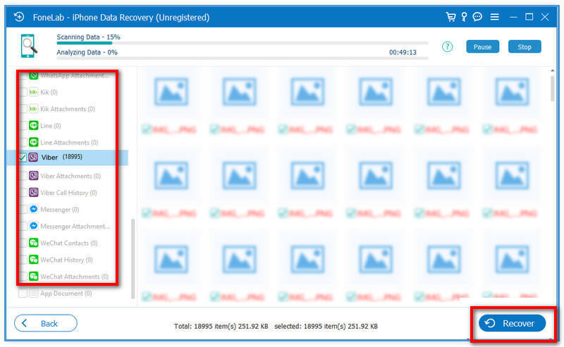 Select Files to Recover