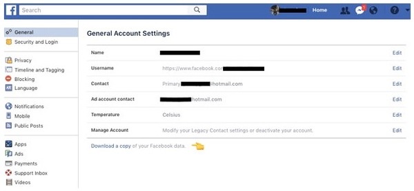 通過存檔設置恢復已刪除的Facebook照片