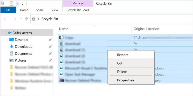 Restore Deleted Files Hard Drive Free From Recycle Bin