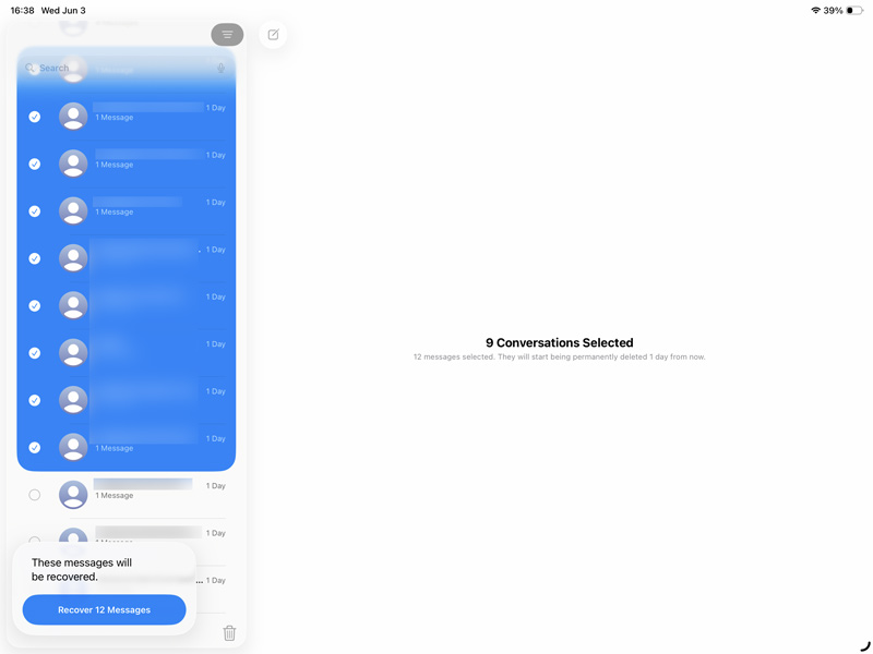 Recover Deleted Messages On iPad In The App