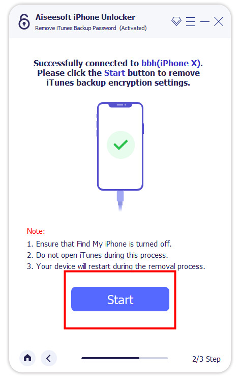 Start Removing Encryption