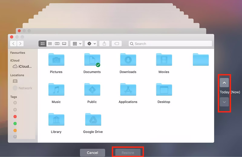 Recover Excel File Using Time Machine