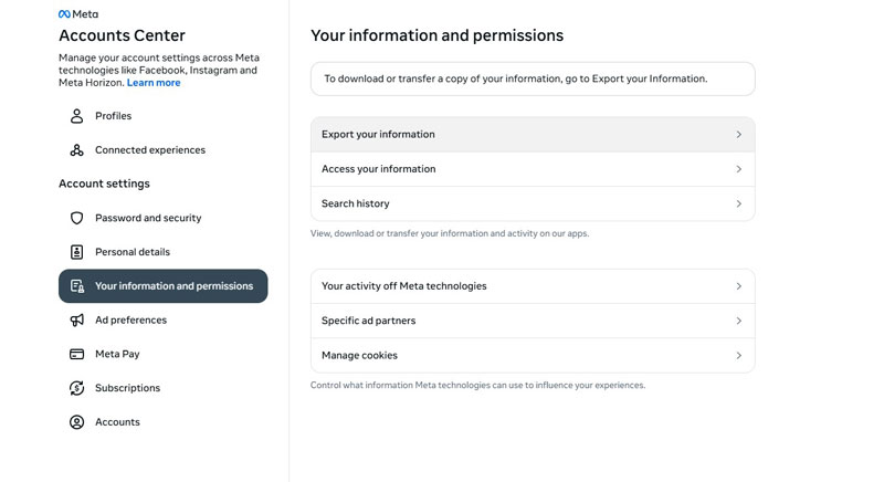 Make Facebook Backup