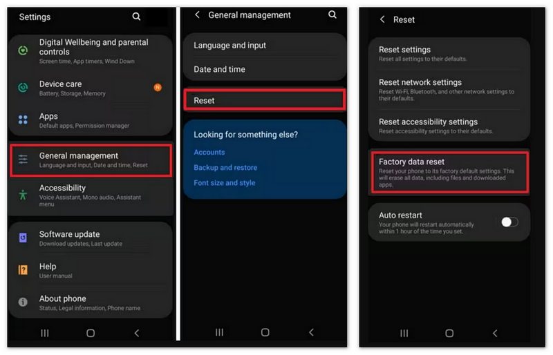 Factory Reset Android Data