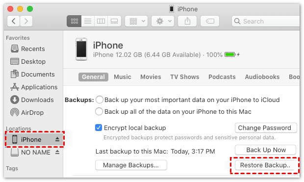 Restore Backup Itunes