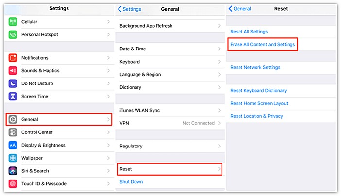 Restore From Icloud Erase All Content And Settings