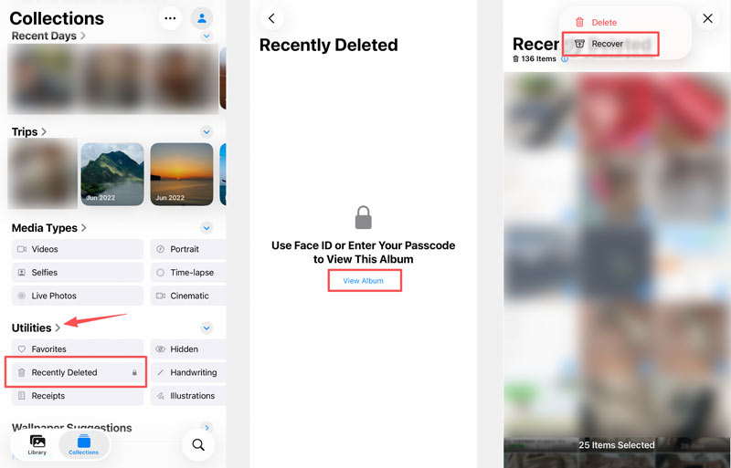 Recover Recently Deleted Photos On iPhone iOS 26